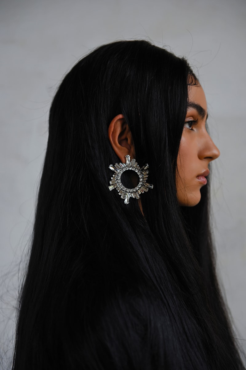 Amina Muaddi Fall/Winter 2020 Collection Campaign Jewelry Earrings Begum Crystal