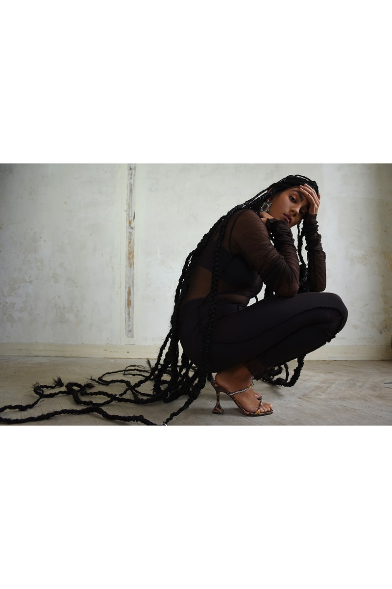 Amina Muaddi Fall/Winter 2020 Collection Campaign Jewelry Earrings Begum Crystal