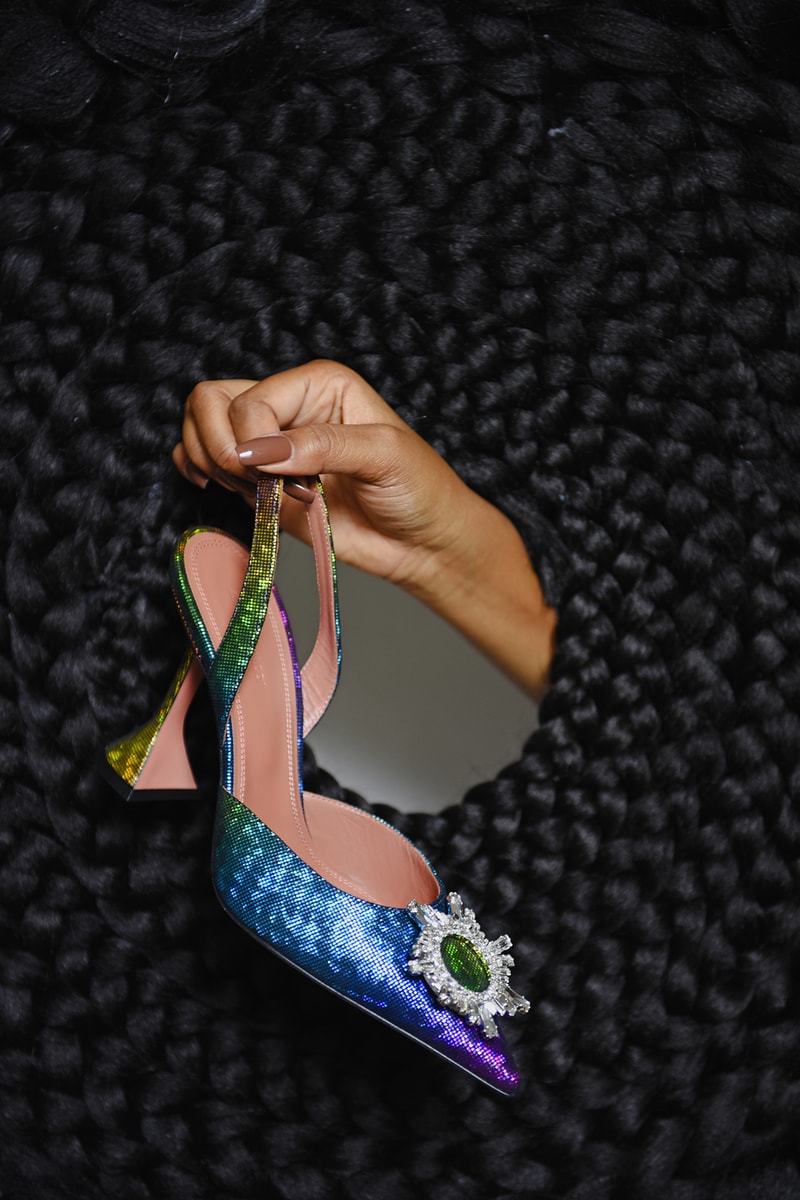 Amina Muaddi Fall/Winter 2020 Collection Campaign Jewelry Earrings Begum Crystal
