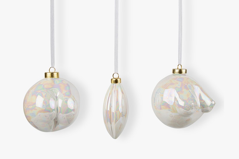 Anissa Kermiche Baubles Holiday Christmas Ornaments Pearlescent White