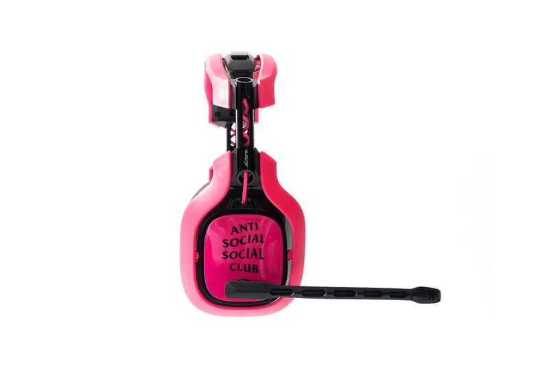 anti social social club astro gaming collaboration headset hot pink black