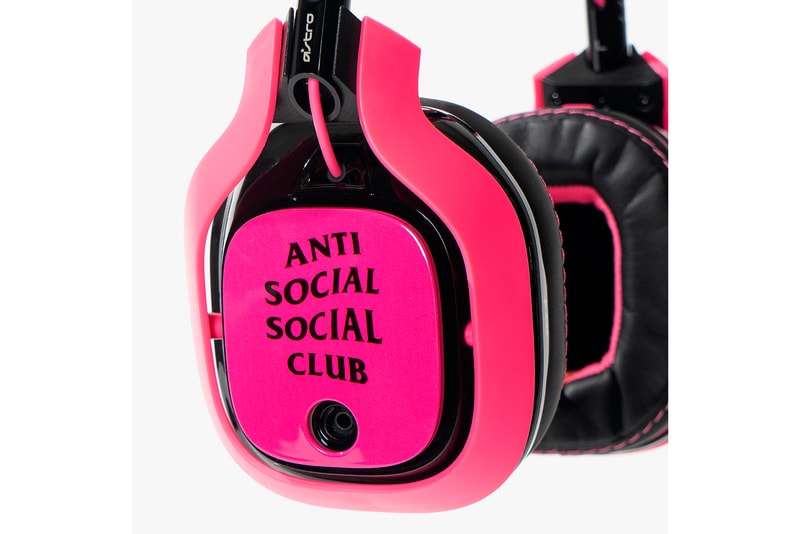 anti social social club astro gaming collaboration headset hot pink black