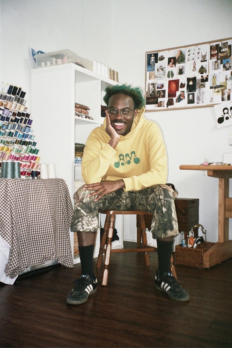 Asata Maisé Sustainable designer fall winter 2020 collection lookbook logo hoodie