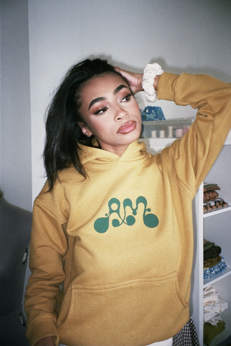 Asata Maisé Sustainable designer fall winter 2020 collection lookbook logo hoodie