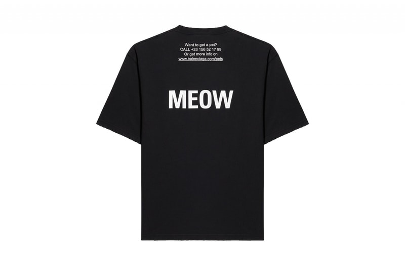 Balenciaga I Love Pets Capsule Collection Cats Dogs Accessories T-Shirts Print 