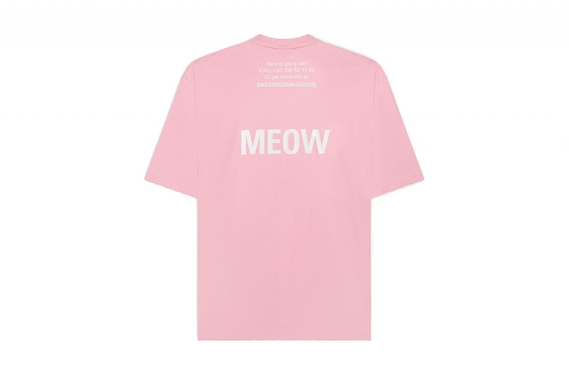 Balenciaga I Love Pets Capsule Collection Cats Dogs Accessories T-Shirts Print 