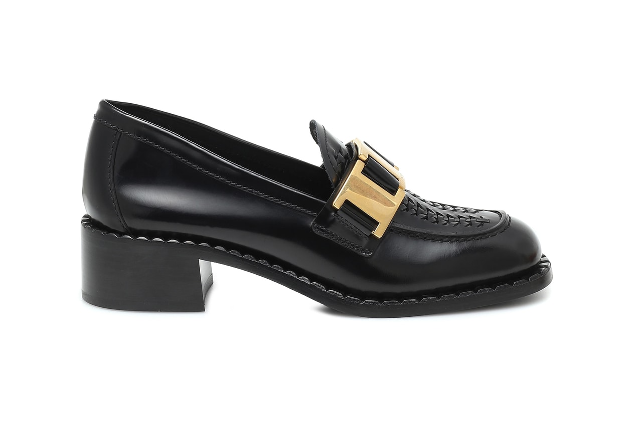 Prada Logo Loafers Black Leather Designer Shoes Ankle Bracelet