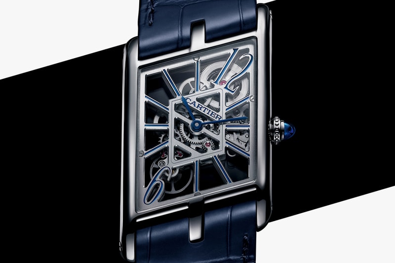 cartier tank asymetrique watches luxury prive collection rectangular skeleton limited edition