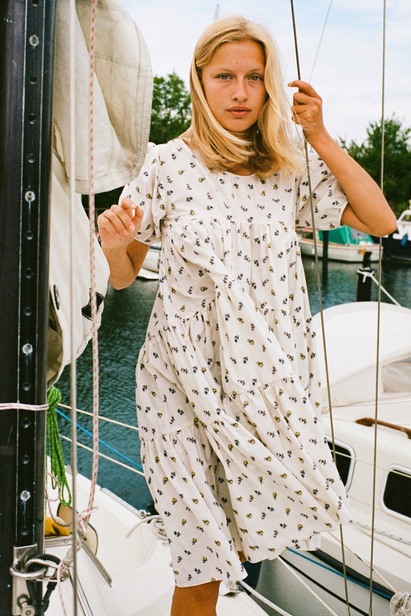Cecilie Bahnsen Encore 3 Upcycled Collection Danish Designer Lookbook Sustainable Scandinavian Feminine Dresses Gowns Prints 