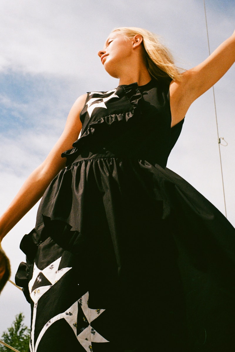 Cecilie Bahnsen Encore 3 Upcycled Collection Danish Designer Lookbook Sustainable Scandinavian Feminine Dresses Gowns Prints 