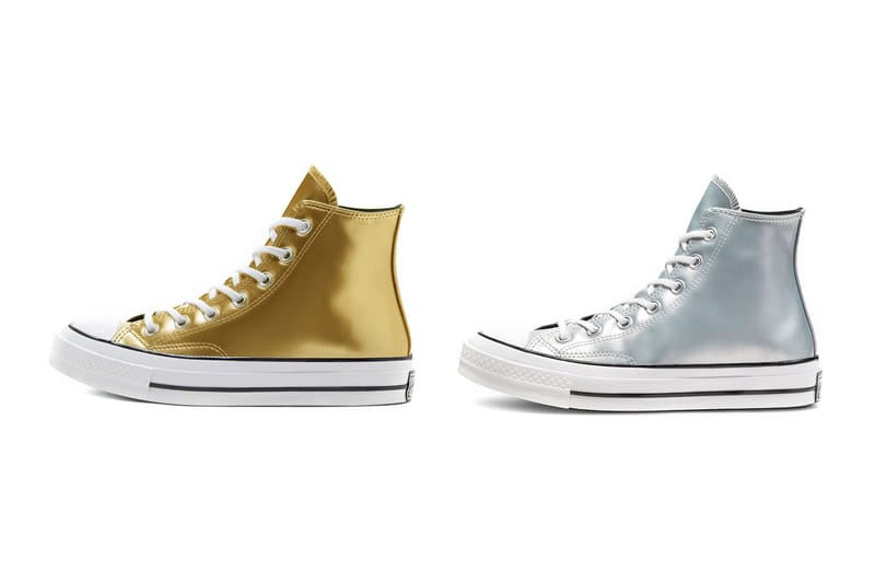 Go Heavy Metal in Converse's Gold and Silver Chuck 70s
