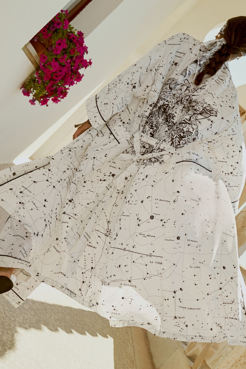 dior chez moi loungewear collection hoodies pajamas maria grazia chiuri scarves robes sneakers hat