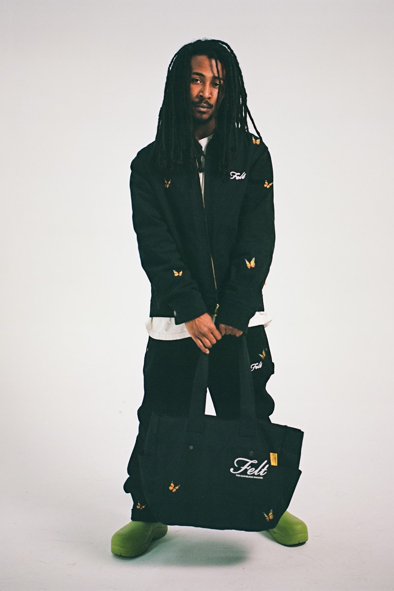 Felt Fall/Winter 2020 Collection Butterfly Jacket Pants Bag Black