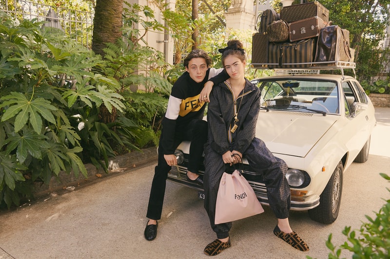 fendi roma holiday mens womens collection outerwear jackets dresses jewelry accessories campaign