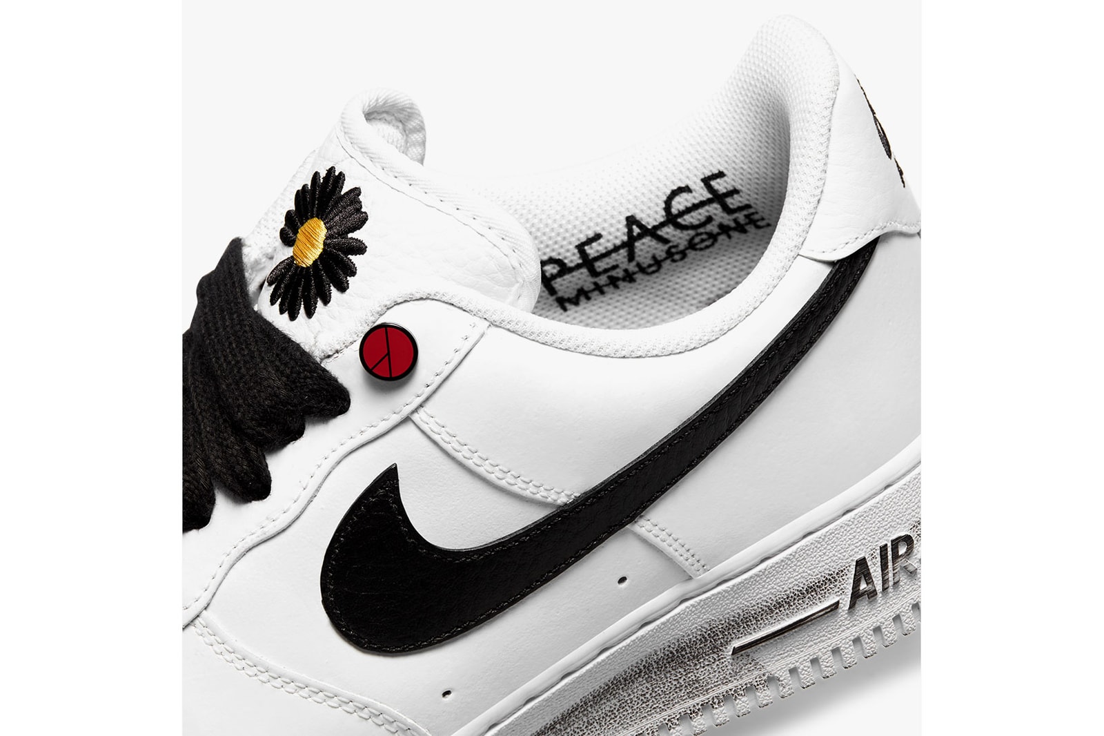 g-dragon peaceminusone nike air force 1 af1 para-noise white pmo official look release where to buy