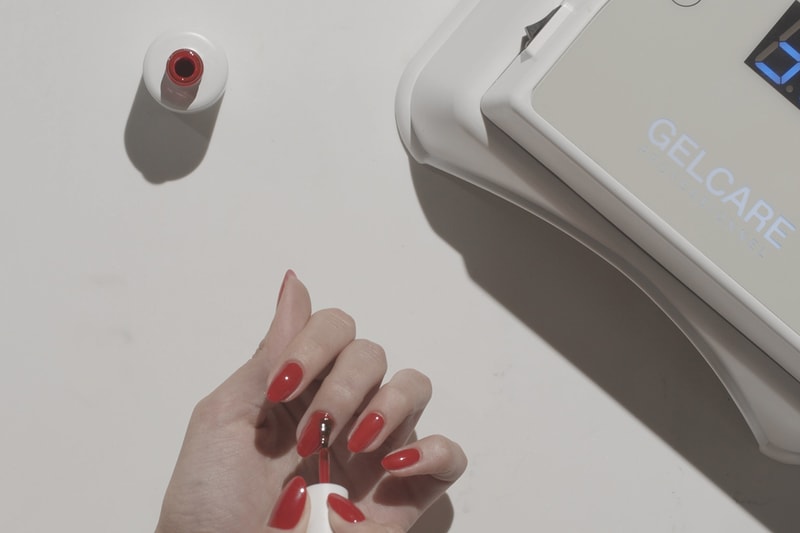 Gel Nails at Home Tutorial Red Manicure Gelcare Le Manoir Montreal Salon 