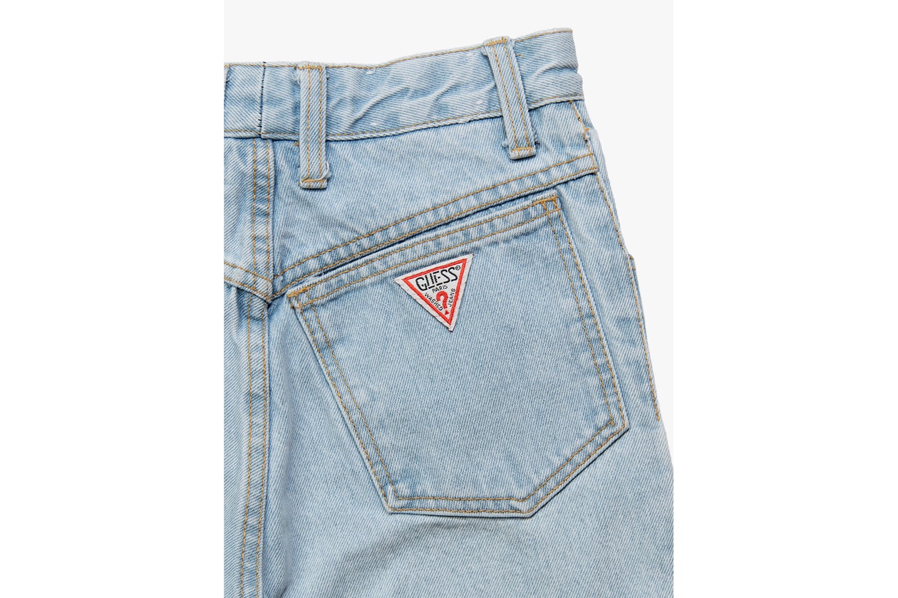 guess vintage jeans denim program 80s 90s triangle logo jackets vests sweaters launch