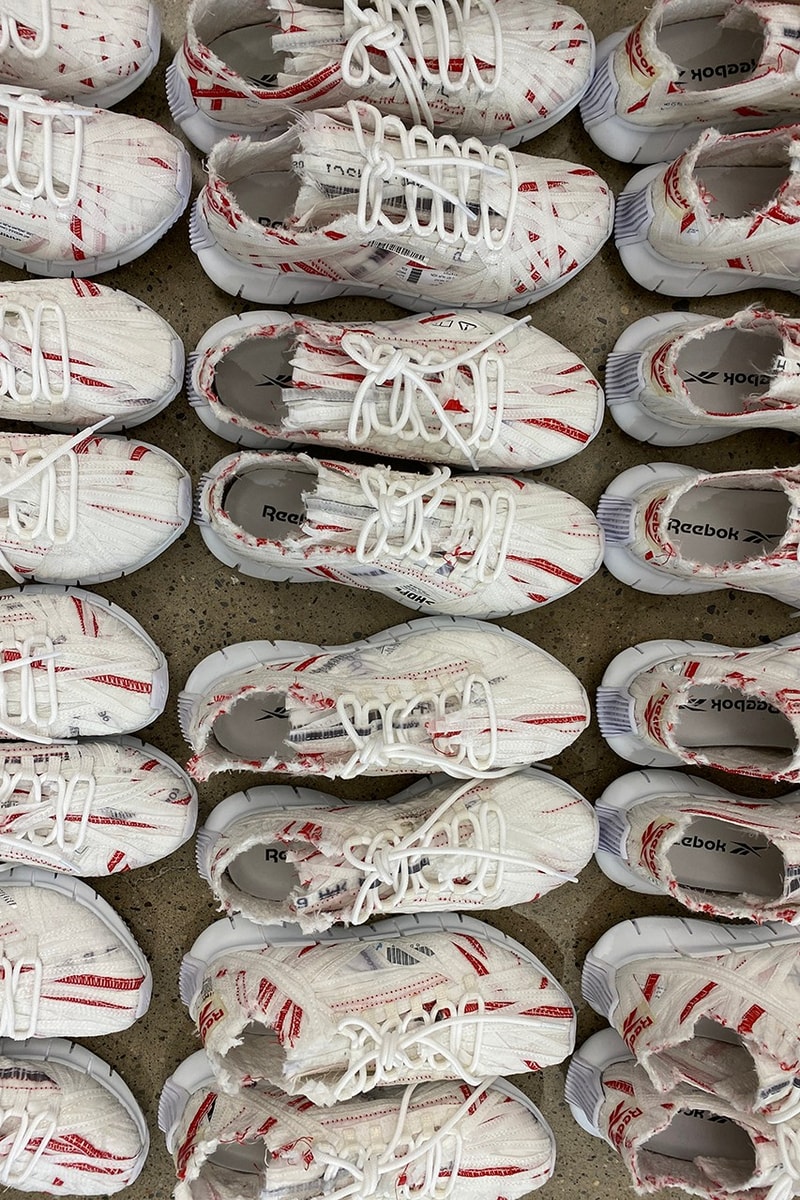 KANGHYUK x Reebok Zig Kinetica Advanced Concepts Release Sneaker Shoe Black White Red Leftover Materials