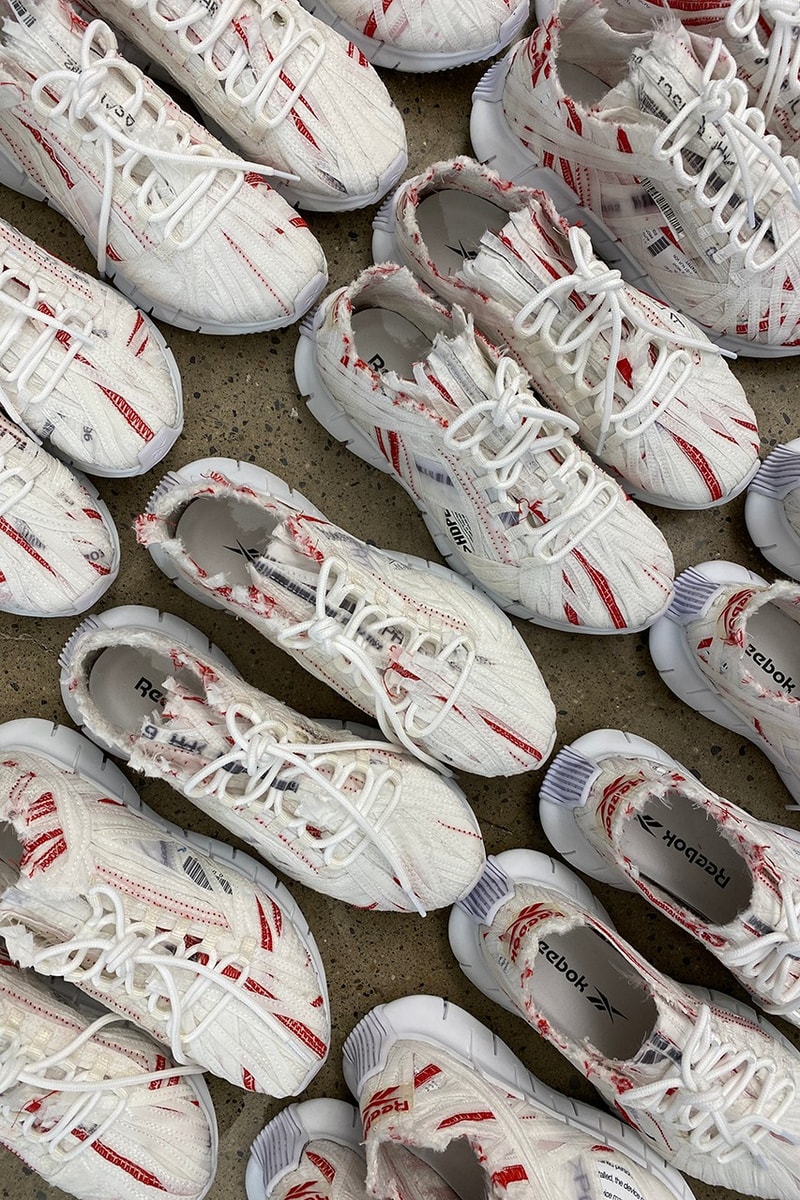 KANGHYUK x Reebok Zig Kinetica Advanced Concepts Release Sneaker Shoe Black White Red Leftover Materials