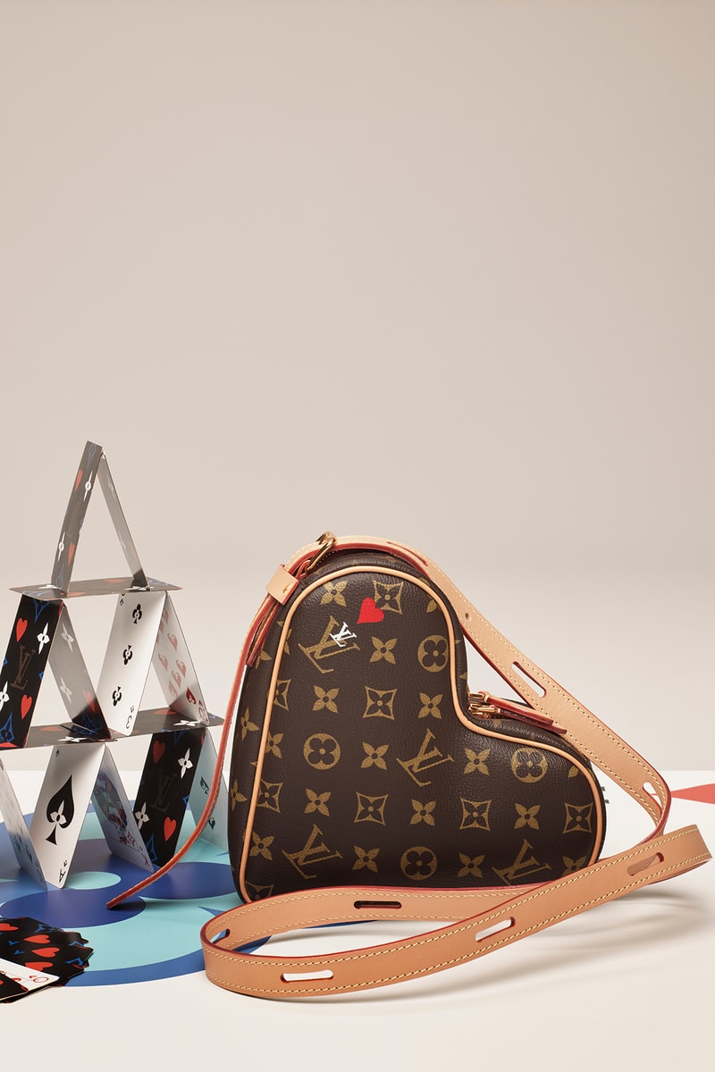 Louis Vuitton Cruise 2021 Card Game Suit Collection Campaign Bag Heart Monogram