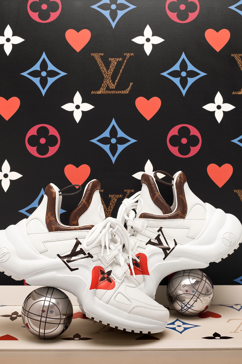 Louis Vuitton Cruise 2021 Card Game Suit Collection Campaign Bag Heart Monogram