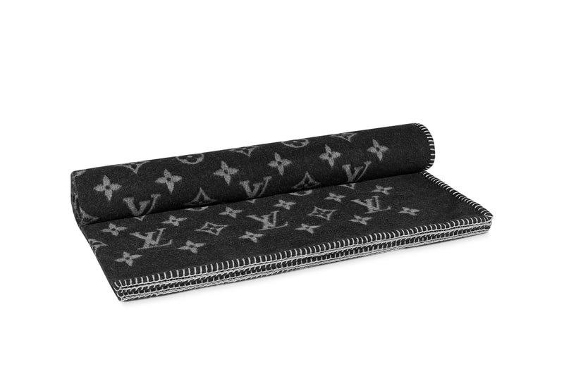 Louis Vuitton Monogram Logo Wool Blanket Brown Black Luxury Home Accessories