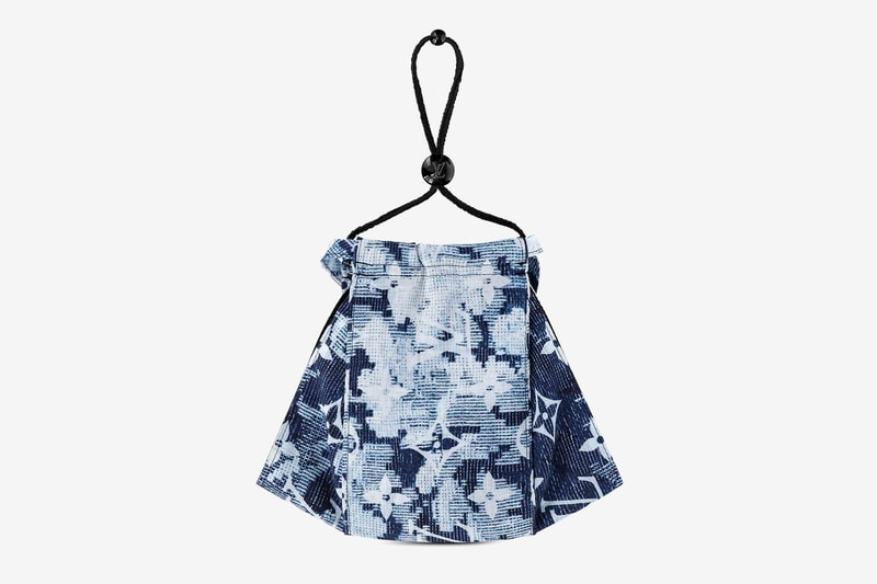 Louis Vuitton Face Mask Bandana COVID-19 Set Monogram Tapestry Print Blue White Logo Monogram 