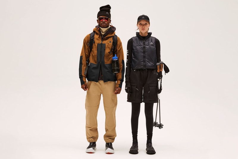 nike acg holiday winter collection gore-tex outdoor jackets puffers hoodies vests mountain fly air nasu sustainable eco-friendly