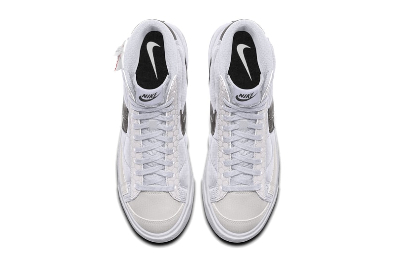 Nike Blazer Mid Retro 3M Quilted Upper Sneaker Padded Texture Fall Winter Shoe Silhouette Nike Blazer Mid Vintage '77 3M