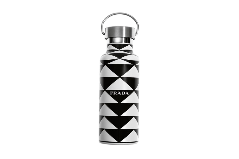 Prada Selfridges Holiday Pop-Up Capsule Collection Bags Accessories Water Bottle Fluffy Tote Bag Where to Buy Prada Logo