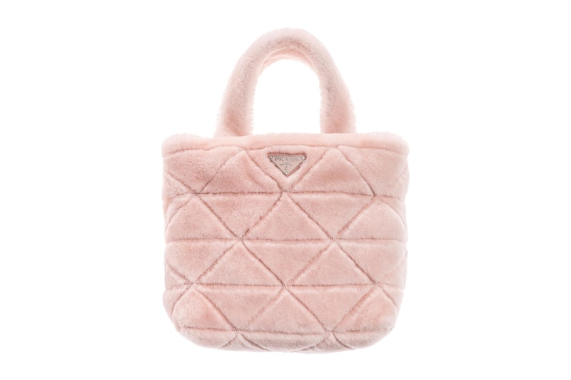 Prada Selfridges Holiday Pop-Up Capsule Collection Bags Accessories Water Bottle Fluffy Tote Bag Where to Buy Prada Logo