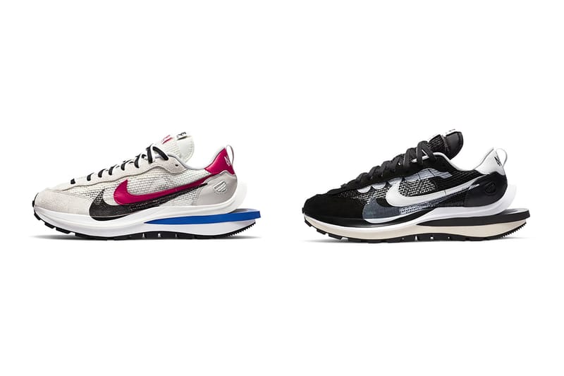 Take a Detailed Look at sacai x Nike's VaporWaffle in "Royal Fuchsia" and "Black/White"