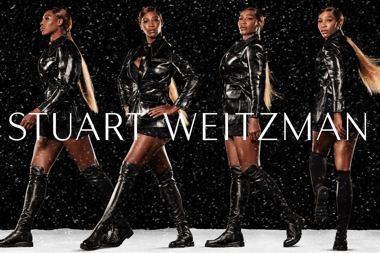 Serena Williams Stuart Weitzman Winter Collection Campaign 5050 Lift Boot Chain Bootie