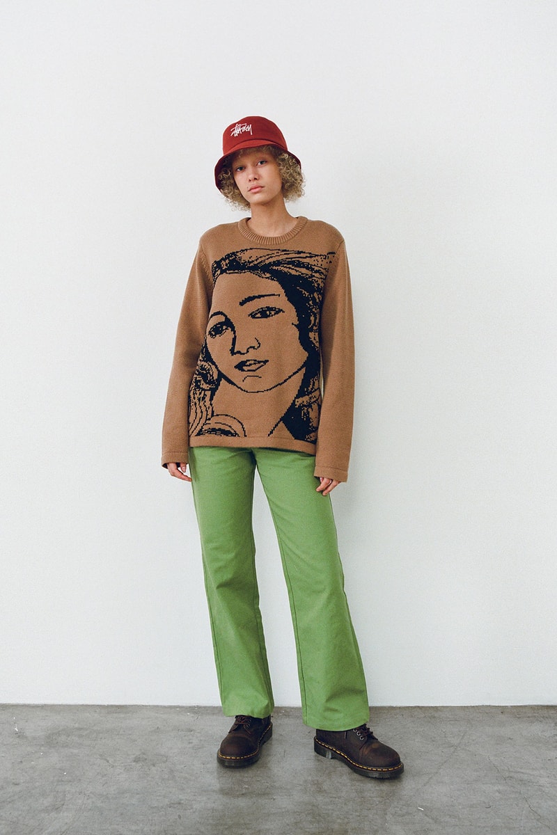 stussy holiday collection lookbook womenswear fall winter knit sweaters vests jackets release