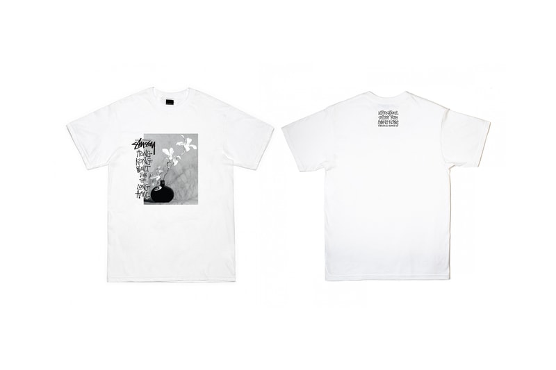 stussy hong kong first anniversary capsule t shirt white 8 ball