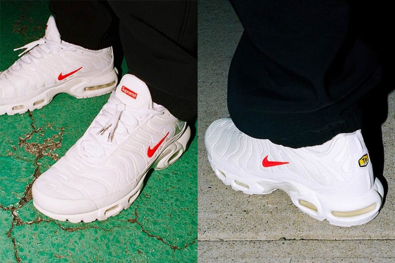 Supreme x Nike's Air Max Plus in "White/Red" Receives a Launch Date