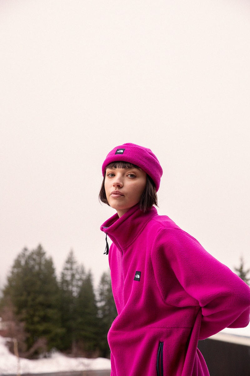 the north face snow rogue collection outerwear jackets puffer fleece pants hats beanies pink yellow blue 