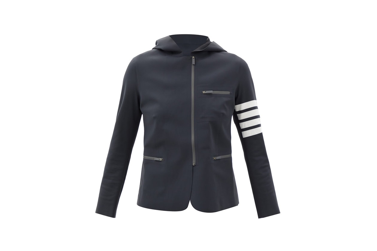 thom browne activewear sportswear collection jackets leggings scarves sneakers ella balinska