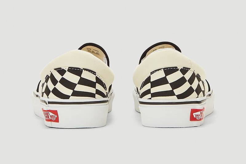 vans checkerboard slip on twist sneakers white cream black colorway sneakerhead footwear shoes