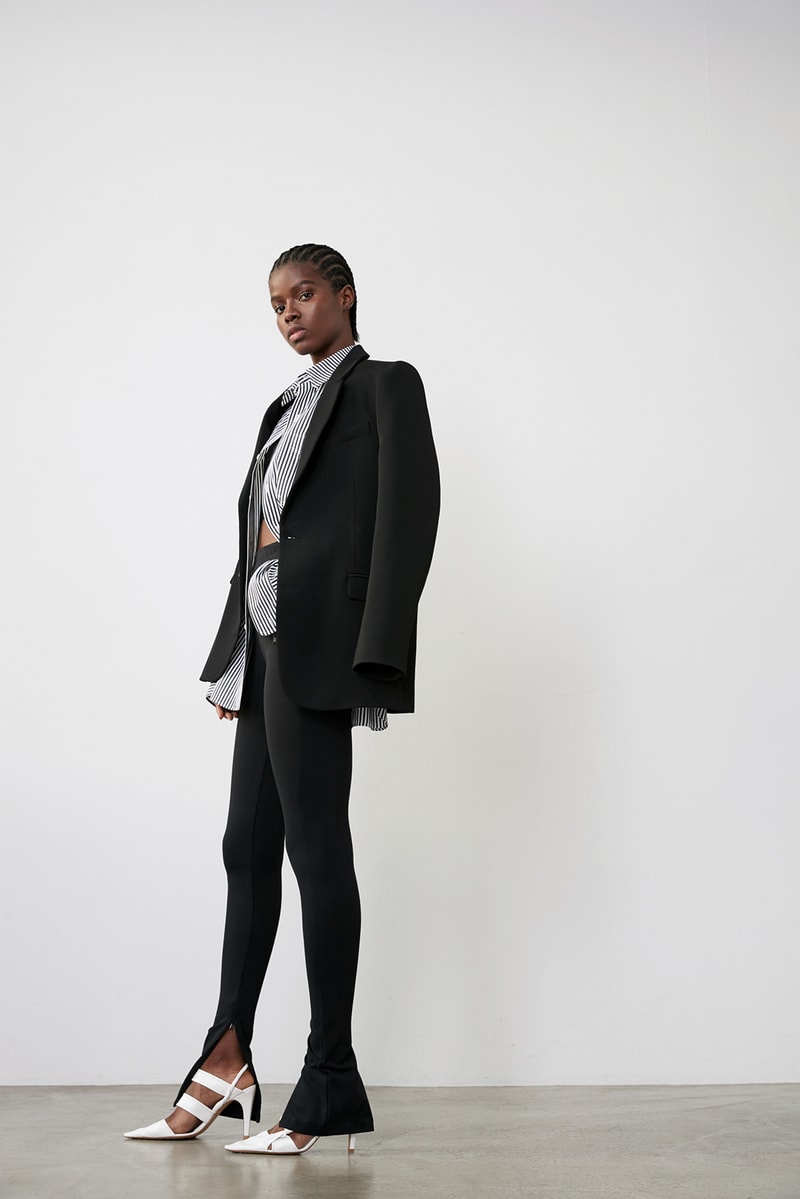 wardrobe nyc permanent collection minimal coats outerwear jackets pants skirts white black shirts