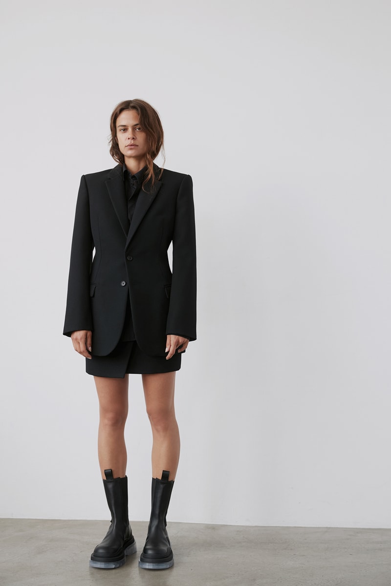 wardrobe nyc permanent collection minimal coats outerwear jackets pants skirts white black shirts