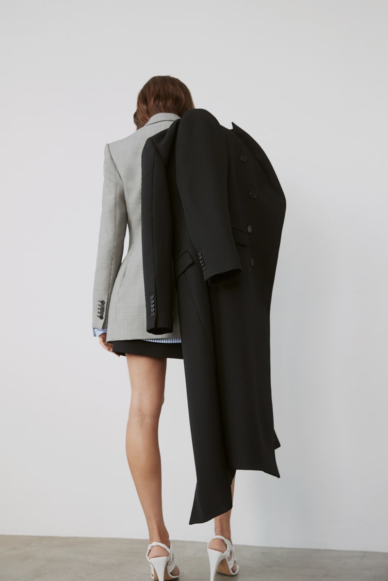 wardrobe nyc permanent collection minimal coats outerwear jackets pants skirts white black shirts
