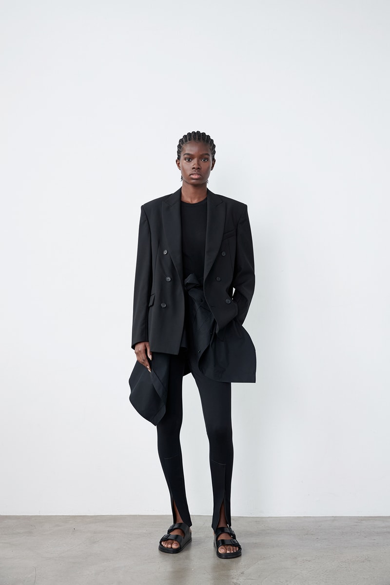 wardrobe nyc permanent collection minimal coats outerwear jackets pants skirts white black shirts