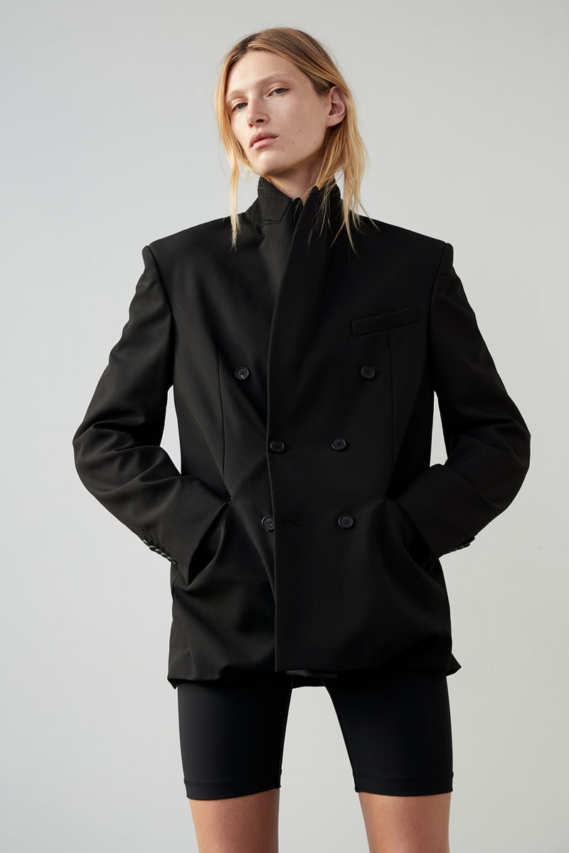 wardrobe nyc permanent collection minimal coats outerwear jackets pants skirts white black shirts