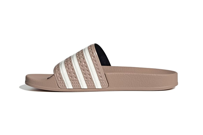 adidas adilette w slides sandals womens nude brown beige white footwear