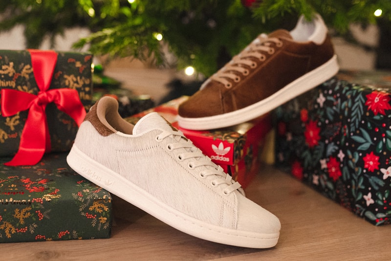 adidas originals stan smith christmas monster gremlin mogwai gore-tex faux fur hairy holiday sneakers 