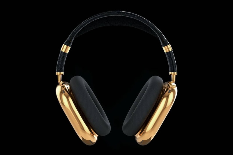 apple airpods max gold plated headphones caviar custom black