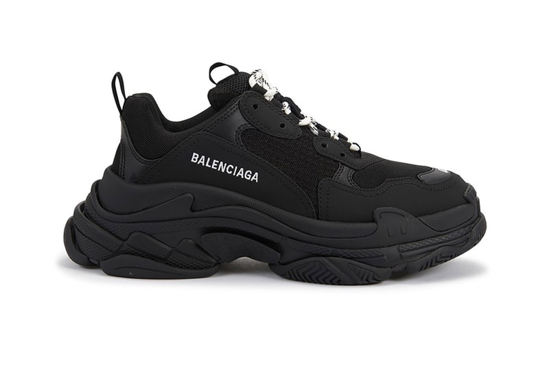 balenciaga triple s designer sneakers black colorway shoes footwear sneakerhead shoes