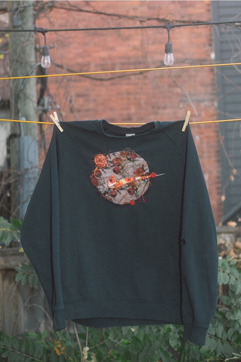 Reworked Nike Vintage Crewneck Sweatshirts Bentgablenits Logo Embroidery Capsule Collection Release
