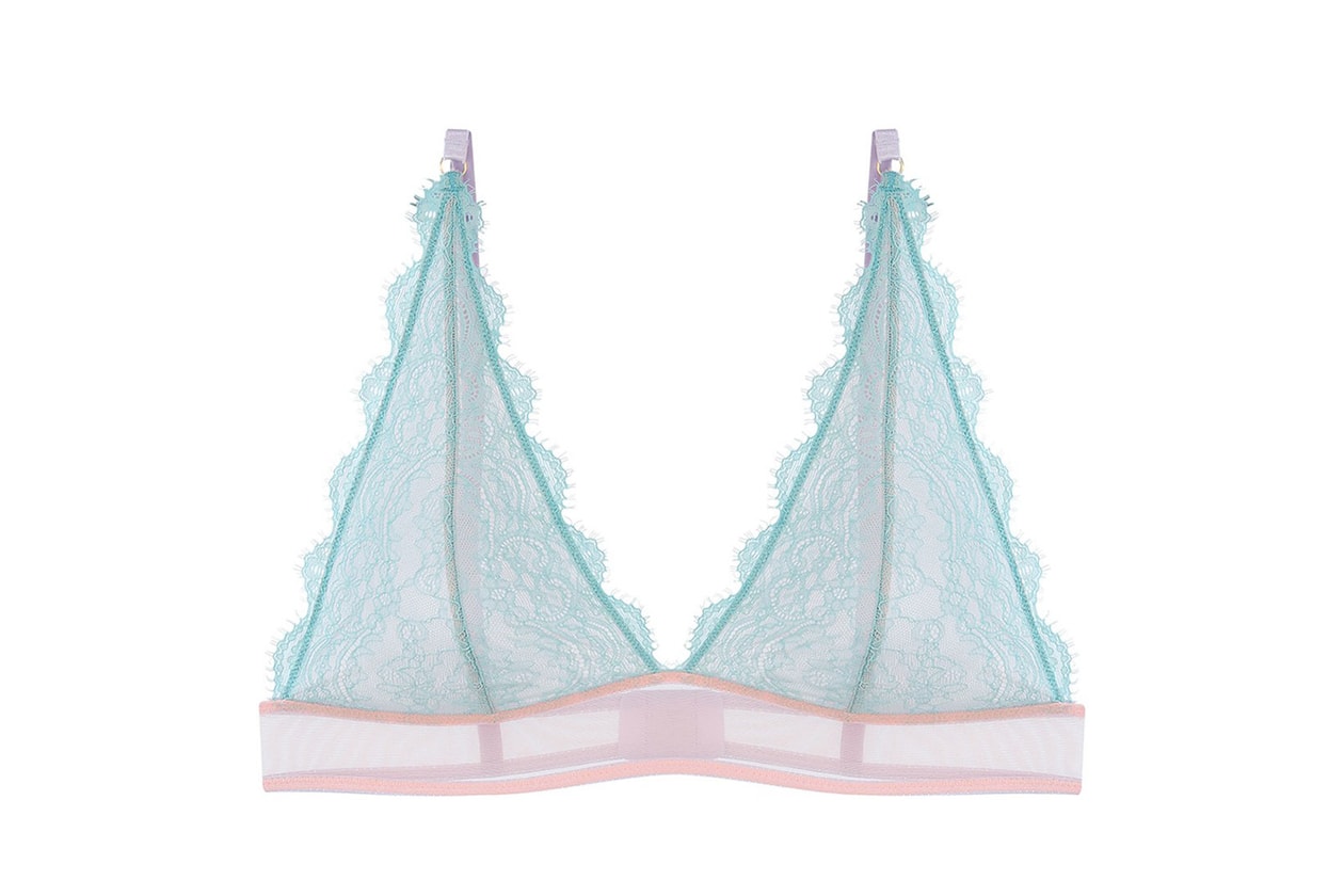 best lace bralettes bras lingerie savage x fenty cotton dora larsen iris high apex triangle pastel blue neon green white pink 